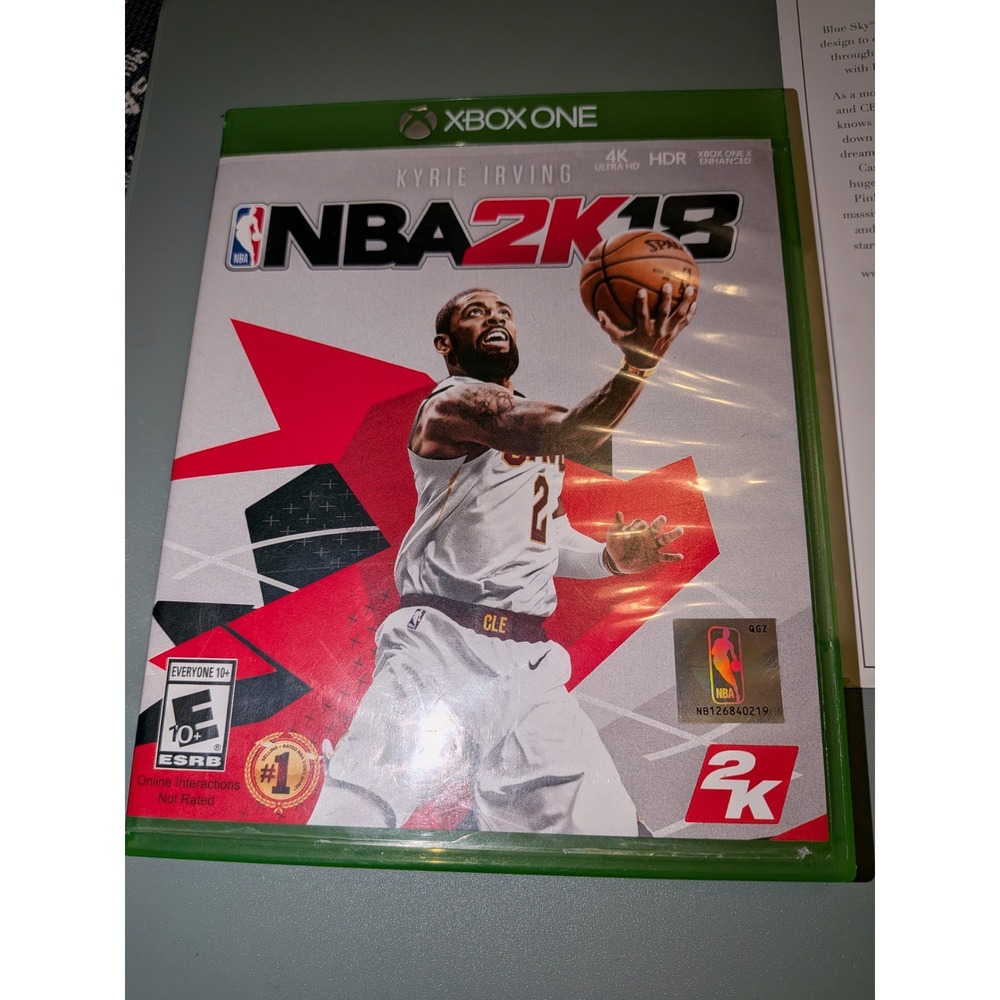 NBA 2K18 Xbox One Video Game‎ Kyrie Irving Cover 4K Ultra HD HDR 2K Sports
